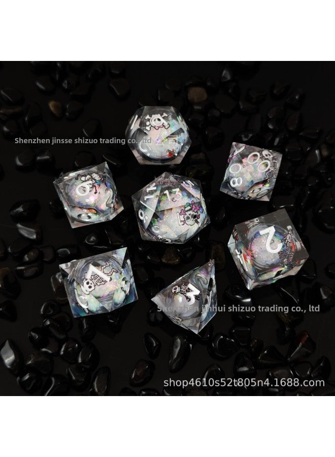 Metal 7-in -1 Spin Dice Tower DND Polyhedron Dice Dungeons & Dragons COC Run Group Board Game Pagoda Dice